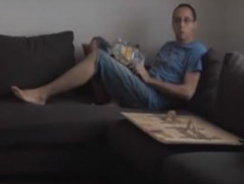 man on sofa
